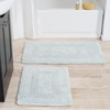 Hastings Home 2-piece 100-percent Cotton Bathmat, Reversible, Soft, Absorbent Bathroom Rugs, Seafoam 820539BSQ